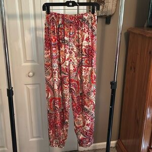 Boho Ethnic Printed Pant/ Multicolored/ Size Medium